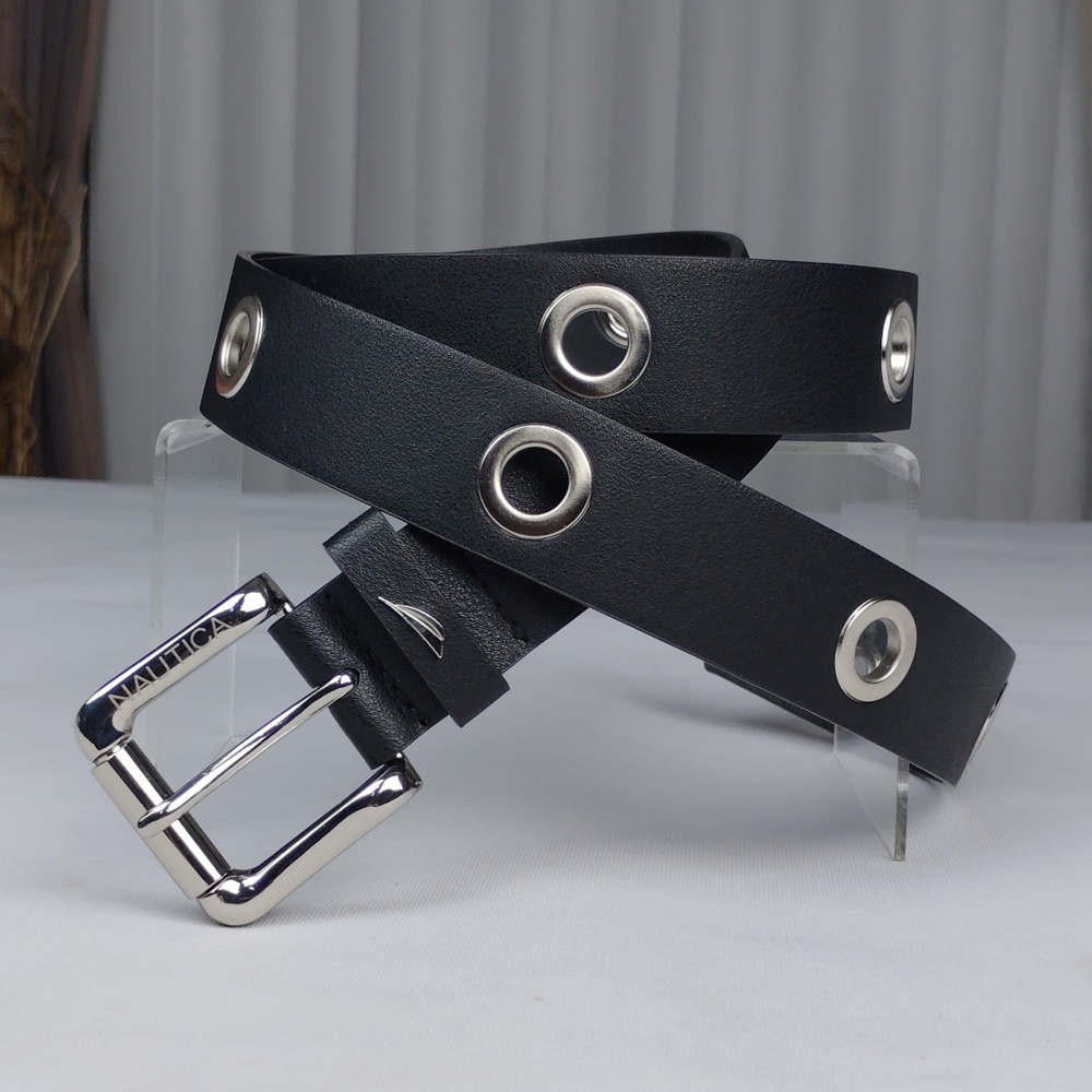 Nautica Black Leather Men's Belt.